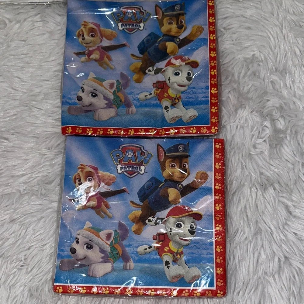 Paw Patrol Party Set - Invitations Plates Napkins Tablecover Lot